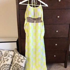 Neon checkered Summer/cocktail dress